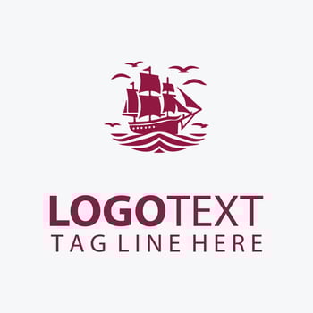 Timeless Voyage Sail Ship Logo vector