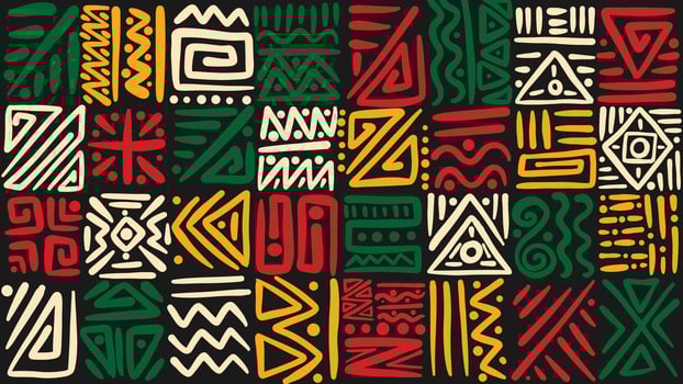 Hand drawn abstract african pattern ethnic background african style textile banner wallpaper wrapping vector