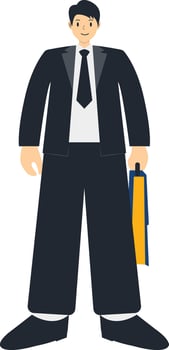 Businessman with Black Clothes vector