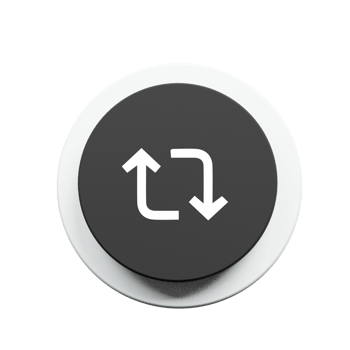 A black button with an arrow pointing to the right png