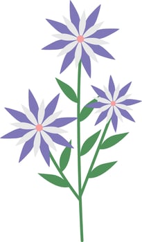 Spring Floral Blossom in Purple Color vector