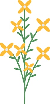 Summer Floral Blossom with Yellow Color vector