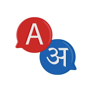 Hindi Language, Indian Symbol illustration vector