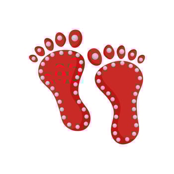 Laxmi Footprint, Indian Symbol illustration vector