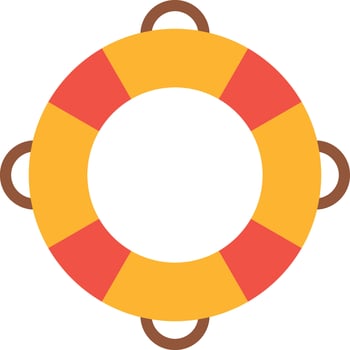 Life Raft icon image. Suitable for mobile apps, web apps and print media. vector
