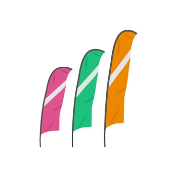Blow Flags, Exhibition illustration vector