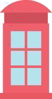 Phone Booth icon image. Suitable for mobile apps, web apps and print media. vector