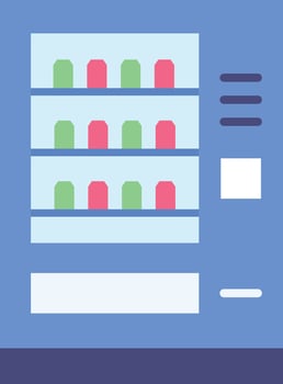 Vending Machine icon image. Suitable for mobile apps, web apps and print media. vector