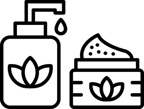 Skincare Line Icon Design Element vector