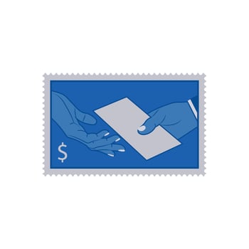 Postal Stamp, Delivery Service illustration vector