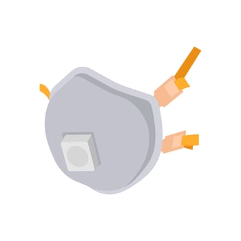 Fume Mask, Industrial Safety Equipment illustration vector