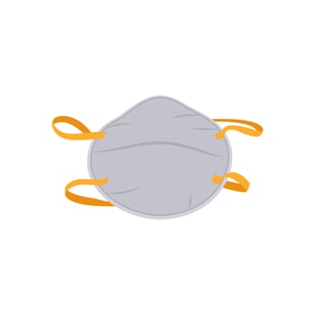 Dust Mask, Industrial Safety Equipment illustration vector