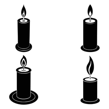 candle icon set illustration vector