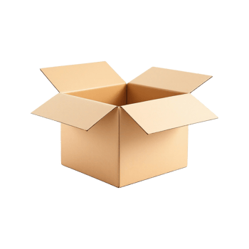 An open cardboard box cutout png
