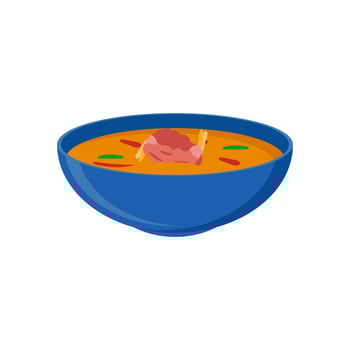 Shrimp Soup, Seafood Illustration vector