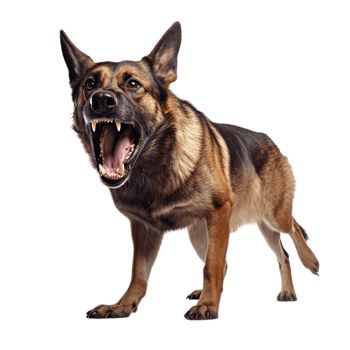 Aggressive German Shepherd Dog Barking png