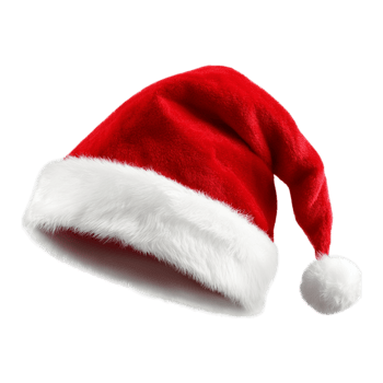 Red and White Santa Hat Perfect for Holiday Themes png