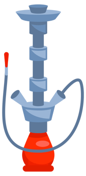 Hookah set. Glass Arabic hookahs collection. Turkish lifestyle. Aroma smoke png