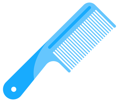 Set hairbrushes and professional comb for hair styling. Stylist and beauty salon tools png