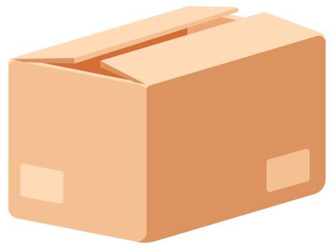 Delivery, Shipping packaging open and closed box. Mail containers in various shapes. illustration png