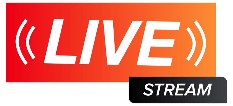 Collection of modern live stream icons and badges in different styles and shapes. png