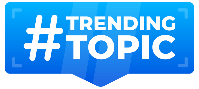 Trending Topic Hashtag Speech Bubble Collection - Colorful and eye-catching speech bubbles with the hashtag Trending Topic for digital and social media graphics png