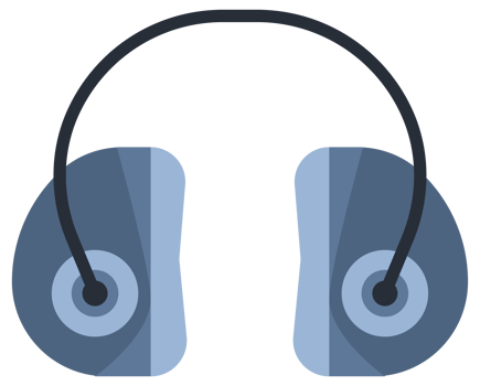 Set of Headphones. Wireless headphones accessories for music hearing. Audio Equipment for Music Listening png