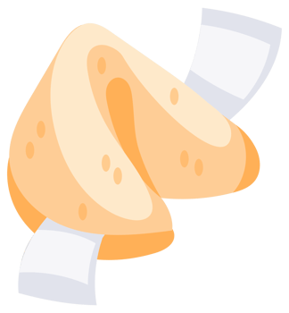 Arrange fortune cookies with blank papers for personalized messages on a white background. Add your own wisdom to these sweet treats. png
