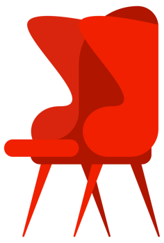 Chair set. Comfortable furniture for apartment interior or office png