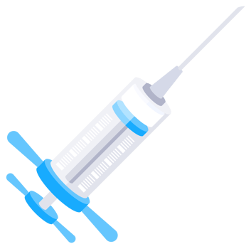 Syringes set. Medical plastic syringes of different sizes. Subcutaneous and intramuscular injections. png