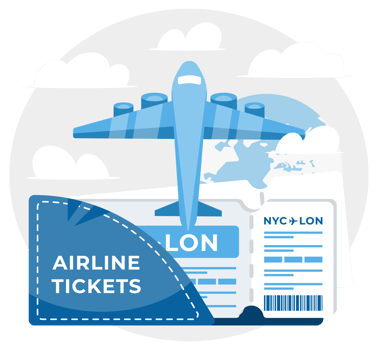 Airplane tickets, perfect for themes related to air travel, booking flights, and international journeys png