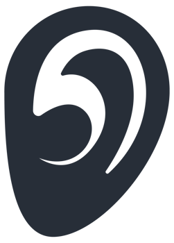 Set of five human senses. Vision, hearing, smell, taste and touch. illustration png