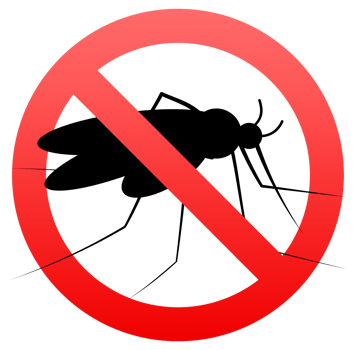 Mosquito silhouette with prohibited sign showing stop mosquitoes png