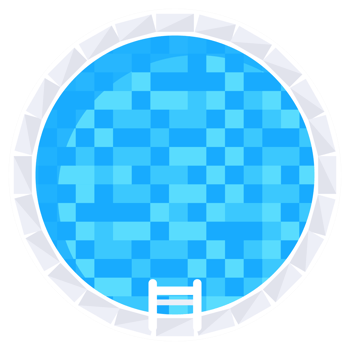 Pool top view. Set swimming pools. Shape blue aqua reflection set png