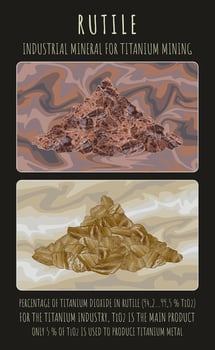 ORE. Illustration of Rutile. ORE FOR INDUSTRIAL PRODUCTION OF TITANIUM vector