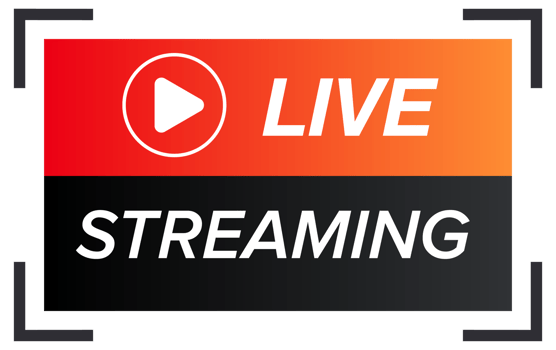 Collection of modern live stream icons and badges in different styles and shapes. png