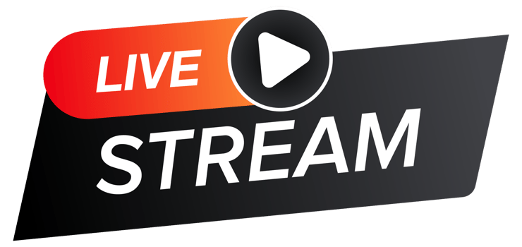 Collection of modern live stream icons and badges in different styles and shapes. png