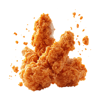 Crispy Fried Chicken Isolated on Transparent Background png