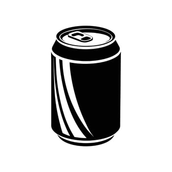 Cutout silhouette Soda can icon vector