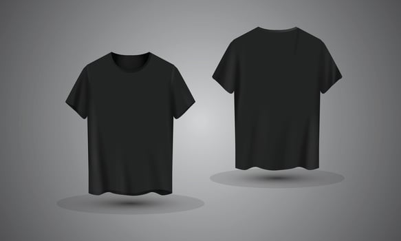Blank t-shirt mockup template vector