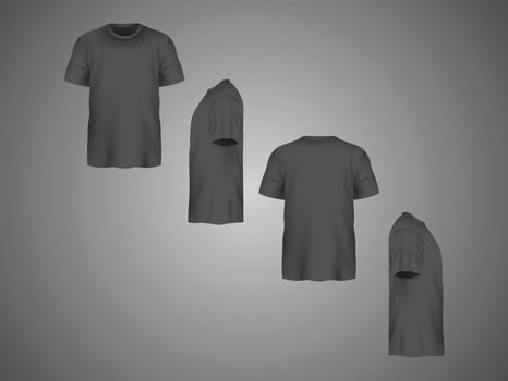 Realistic blank t-shirt mockup template vector