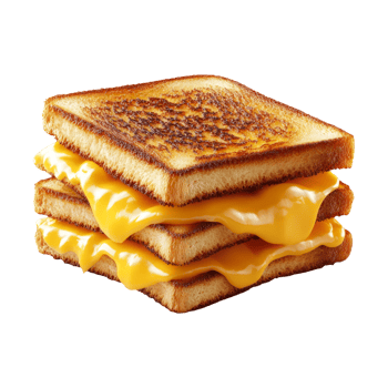 Delicious Grilled Cheese Sandwich on Transparent Background png