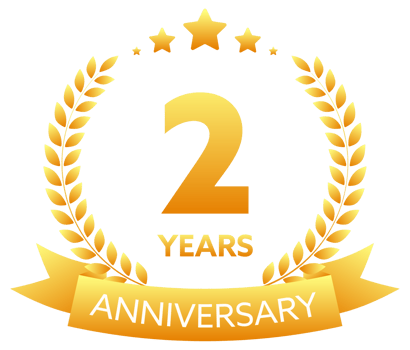 Anniversary icon set with laurel wreath. 10, 20, 30, 40 ,50, 60, 70, 80, 90, 100 years jubilee. Celebration anniversary event. stock illustration png