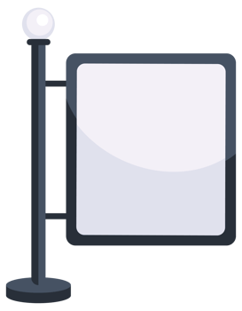 Set of Light boxes template. Billboards collection. Commercial announcement png
