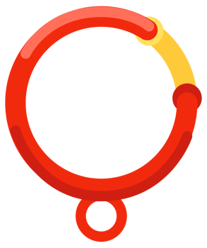 Set of nine colorful climbing carabiners is shown, each with a different locking mechanism png