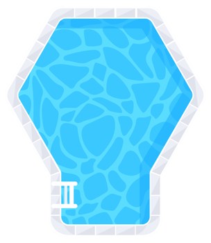 Pool top view. Set swimming pools. Shape blue aqua reflection set png