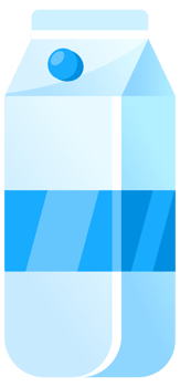 Illustration featuring dairy products in various containers, promoting a healthy and balanced diet png
