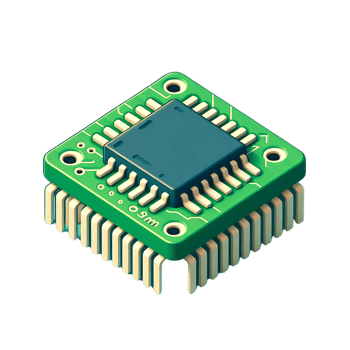 computer chip 3d carton style isolated on transparent background png
