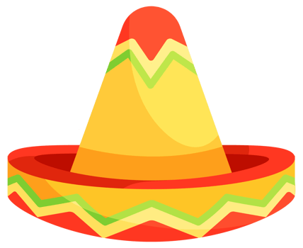 Sombrero hat set. Mexican mexico, holiday culture. Celebration carnival sombrero sign. png