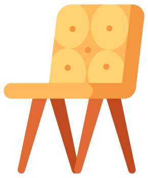 Chair set. Comfortable furniture for apartment interior or office png